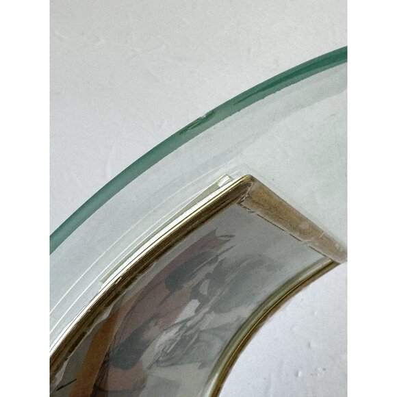 NIB Elegant Glass and Gold tone Picture Frame Decorated for Pic.W 3.5" x H 5.5" - Picture 10 of 11